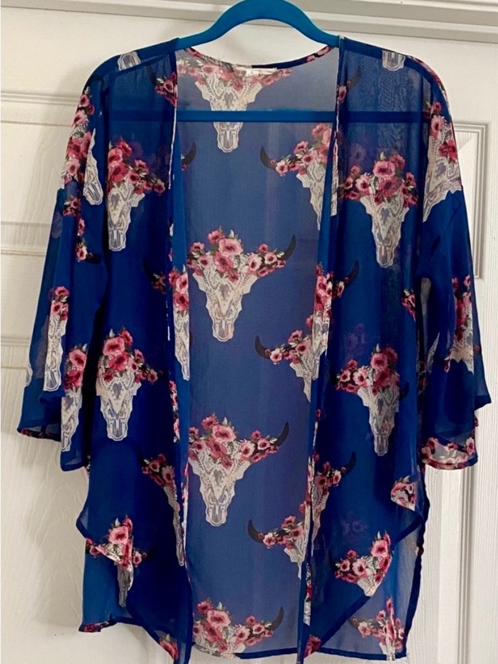 Peach Love California Steer Kimono